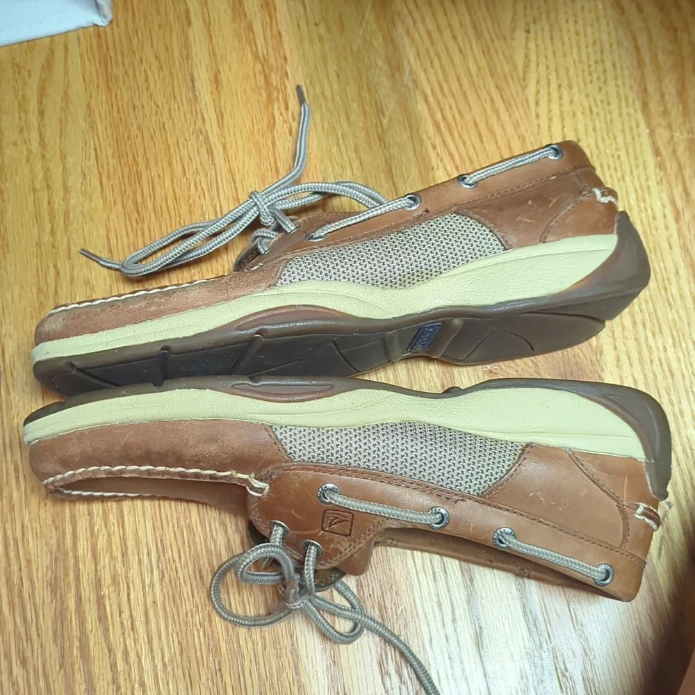 Sperry Men's Tan Leather Boat Shoes Size 8.5